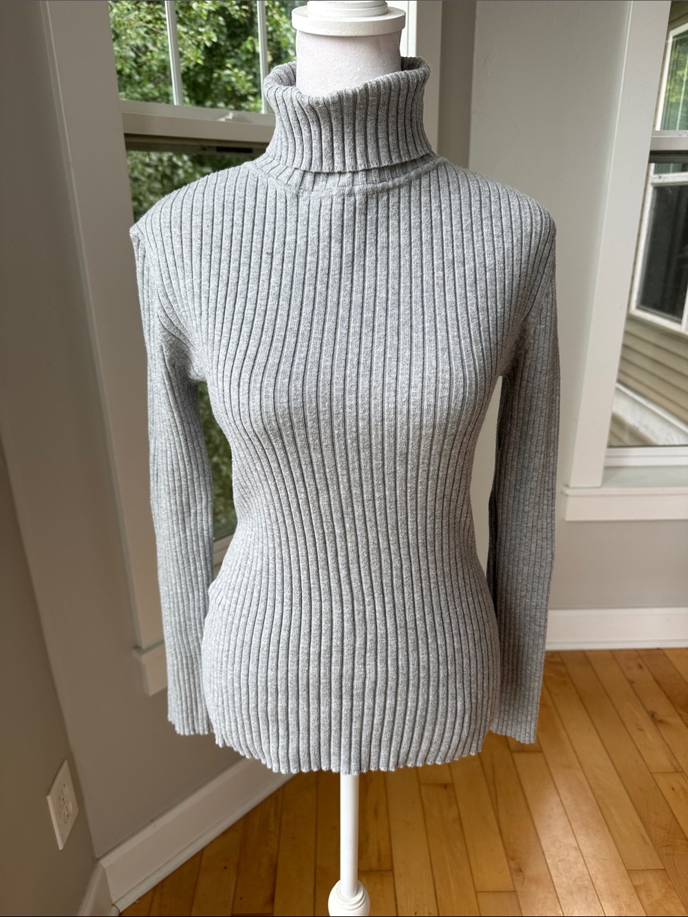 Vintage 90s Chadwick’s Slim Ribbed Turtleneck Knit Top Size Small